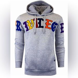 💥Gray College Hoodie Sweatshirt with💕Colorful Letters💥